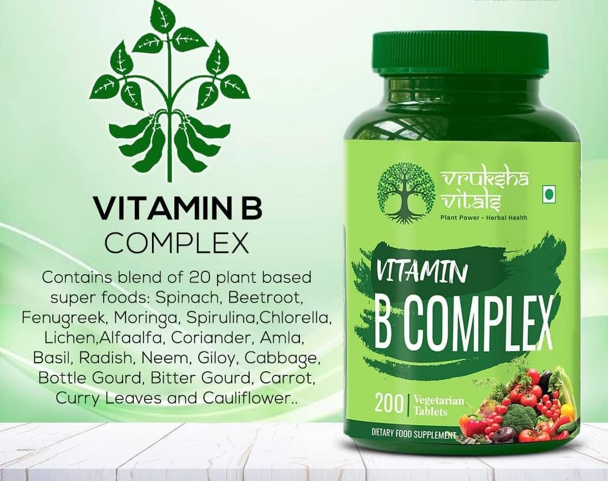 High Potency Vitamin B Complex - 200 Tablets/Capsules - Complete B Vitamins Supplement with 100% RDA - B1, B2, B3, B5, B6, B7, B9, B12 - Vegetarian Formula