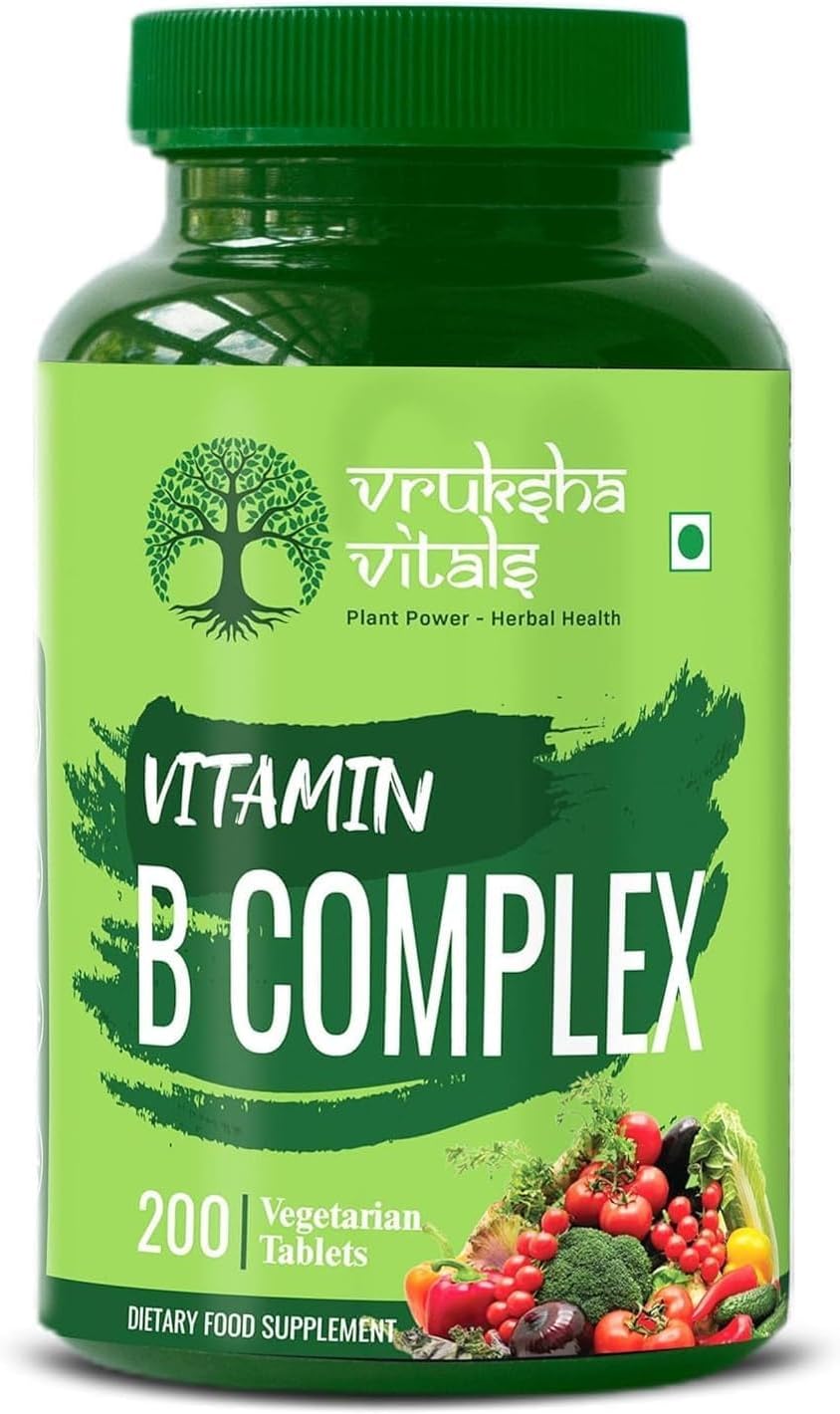 High Potency Vitamin B Complex - 200 Tablets/Capsules - Complete B Vitamins Supplement with 100% RDA - B1, B2, B3, B5, B6, B7, B9, B12 - Vegetarian Formula