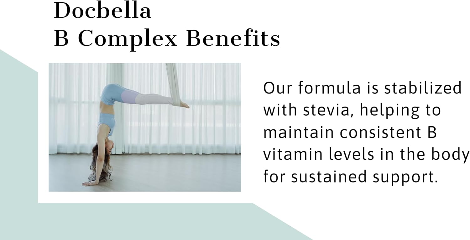 High-Potency Vitamin B Complex Drops with B12 1200mcg & Stevia, USA-Made