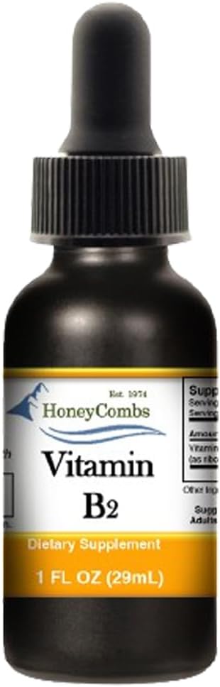 High Potency Vitamin B Complex Liquid Drops - Riboflavin, Thiamine, Niacin - 1 Fl Oz Each