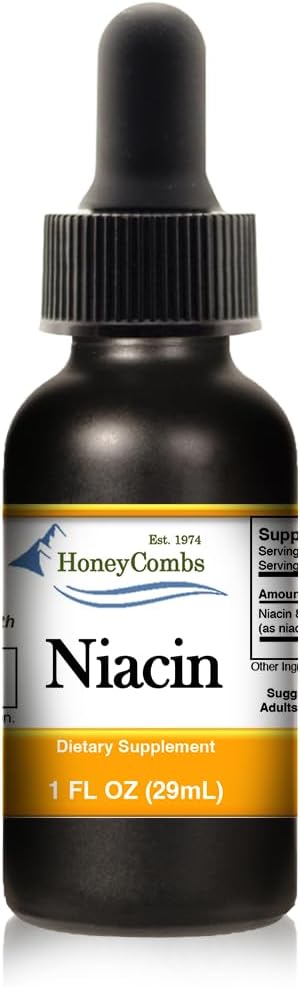 High Potency Vitamin B Complex Liquid Drops - Riboflavin, Thiamine, Niacin - 1 Fl Oz Each