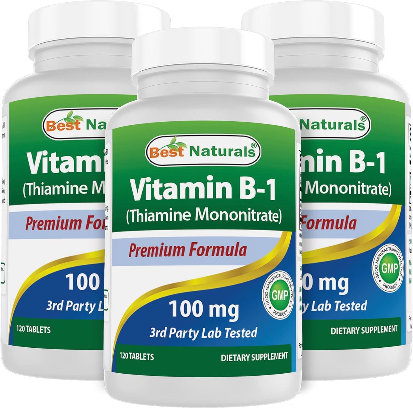 High Potency Vitamin B1 Thiamine Mononitrate 100mg Tablets - 360 Tablets Total