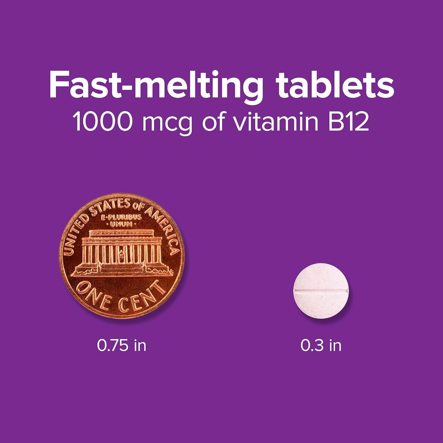 High Potency Vitamin B12 Fast-Melting Tablets for Energy and Metabolism Support - 150 Count, Gluten Free, Non-GMO, Vegetarian Formula by Webber Naturals