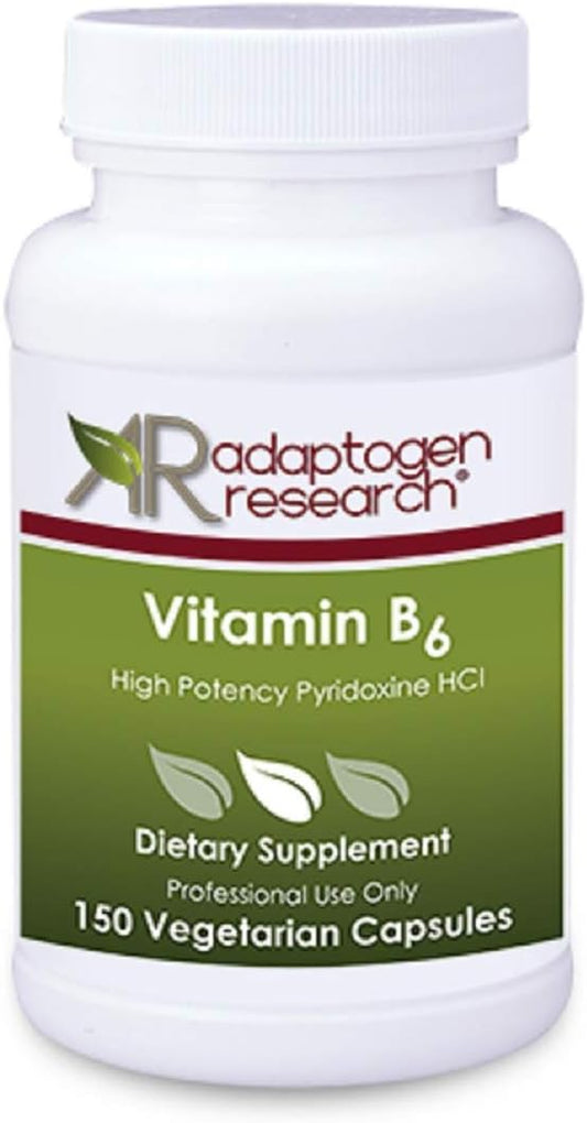 High Potency Vitamin B6 Supplement for Energy, Metabolism, and Nervous System Function - 150 Vegetarian Capsules