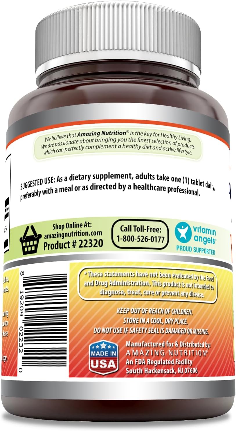 High Potency Vitamin C Supplement | 1000mg Tablets | Non-GMO, Gluten-Free | Made in USA | 120 Count