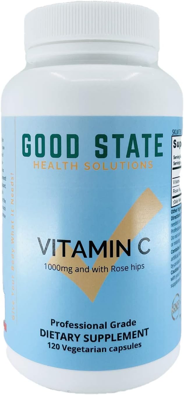 High Potency Vitamin C with Rose HIPS, 739mg, 120 Capsules, Single Pack