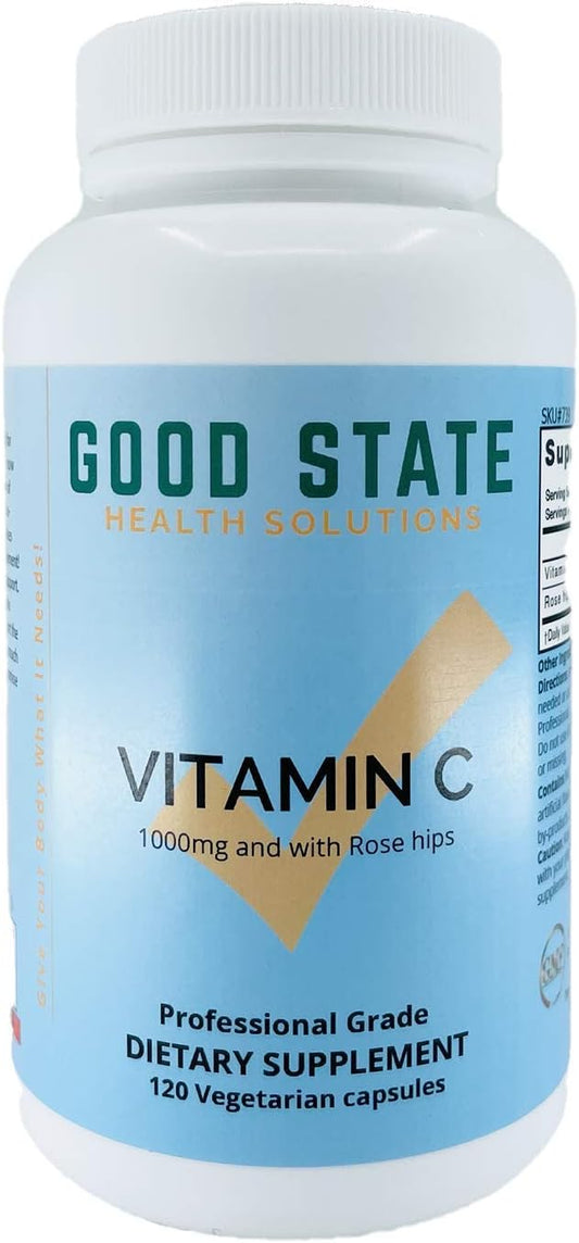 High Potency Vitamin C with Rose HIPS, 739mg, 120 Capsules, Single Pack