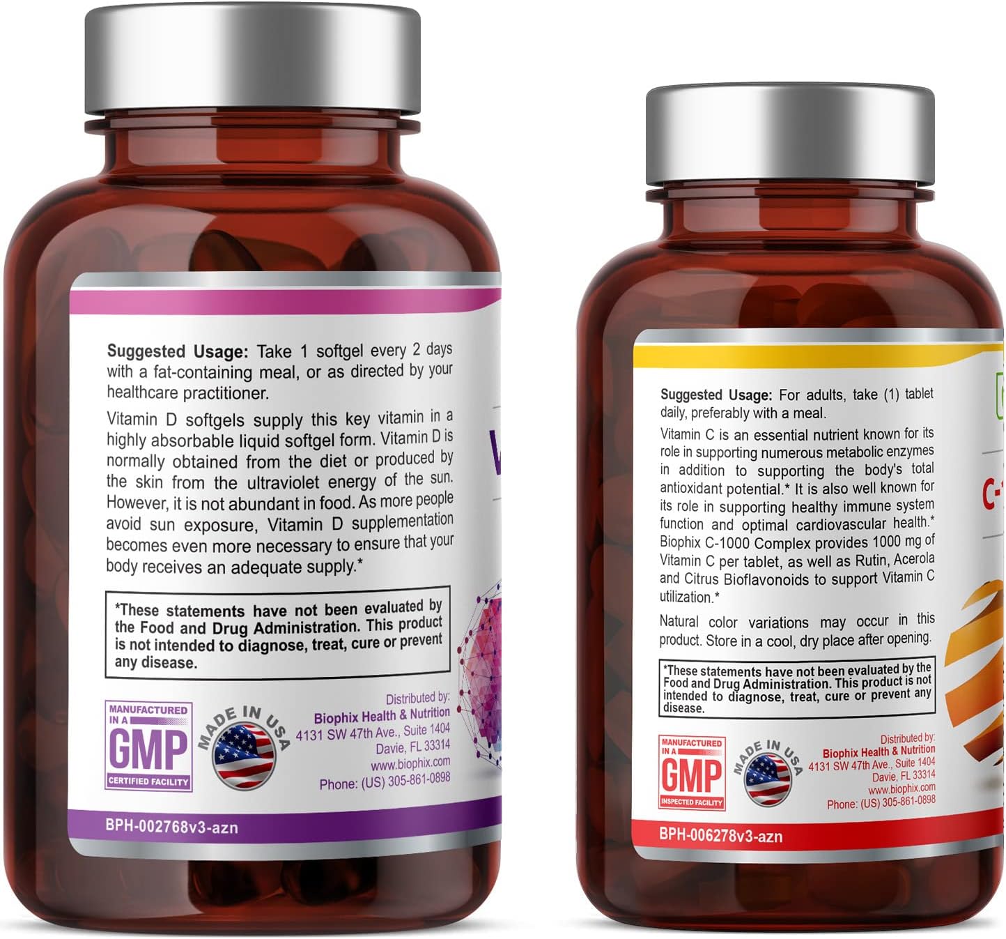 High-Potency Vitamin D-3 5000 IU Softgels with Free Vitamin C-1000 Tablets - Supports Strong Bones and Immune Health - Non-GMO Soy-Free Formula