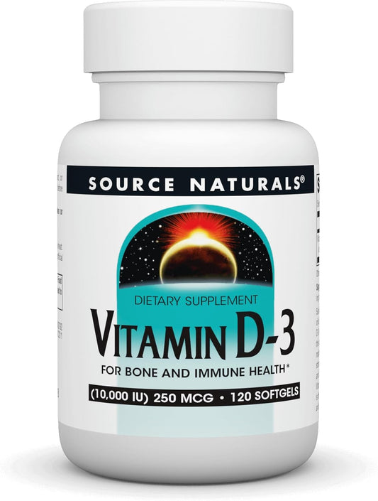 High Potency Vitamin D-3 Softgels for Bone & Immune Health, 10,000 IU - 120 Count
