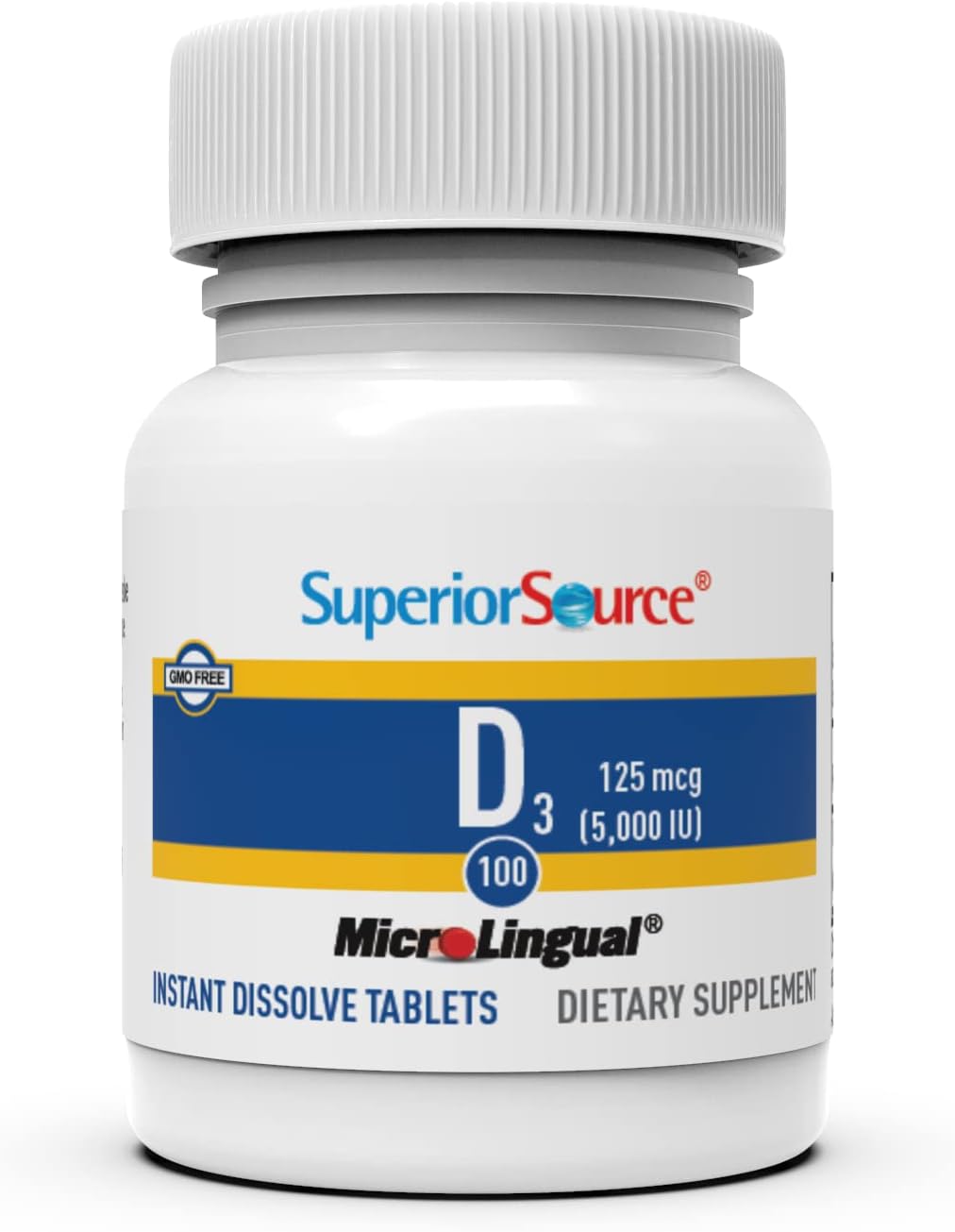 High Potency Vitamin D3 5,000 IU - 100 Tablets for Immune Health & Bone Support