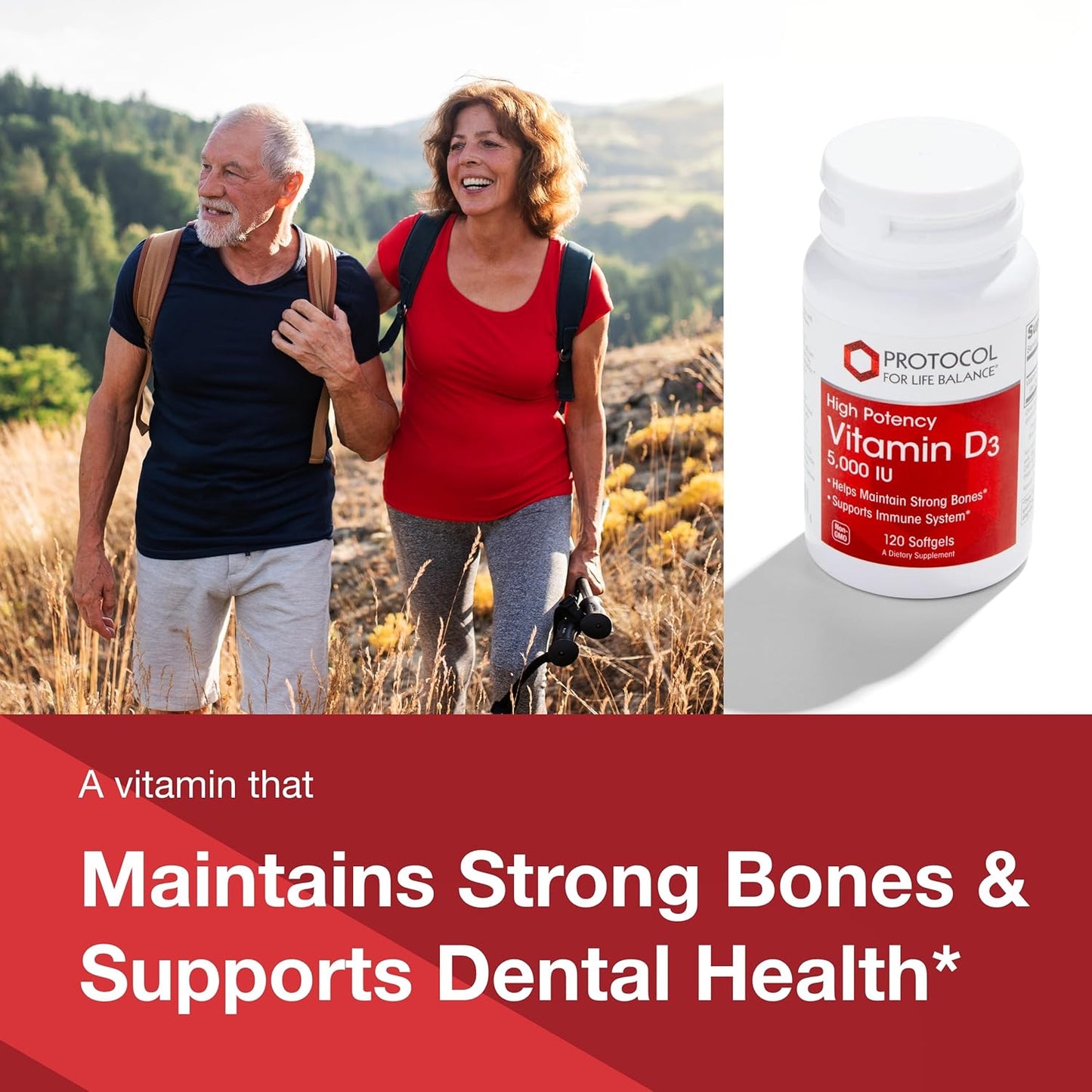 High Potency Vitamin D3 5000 IU Softgels for Bone Health, Immune System, and Cognitive Function - 120 Count