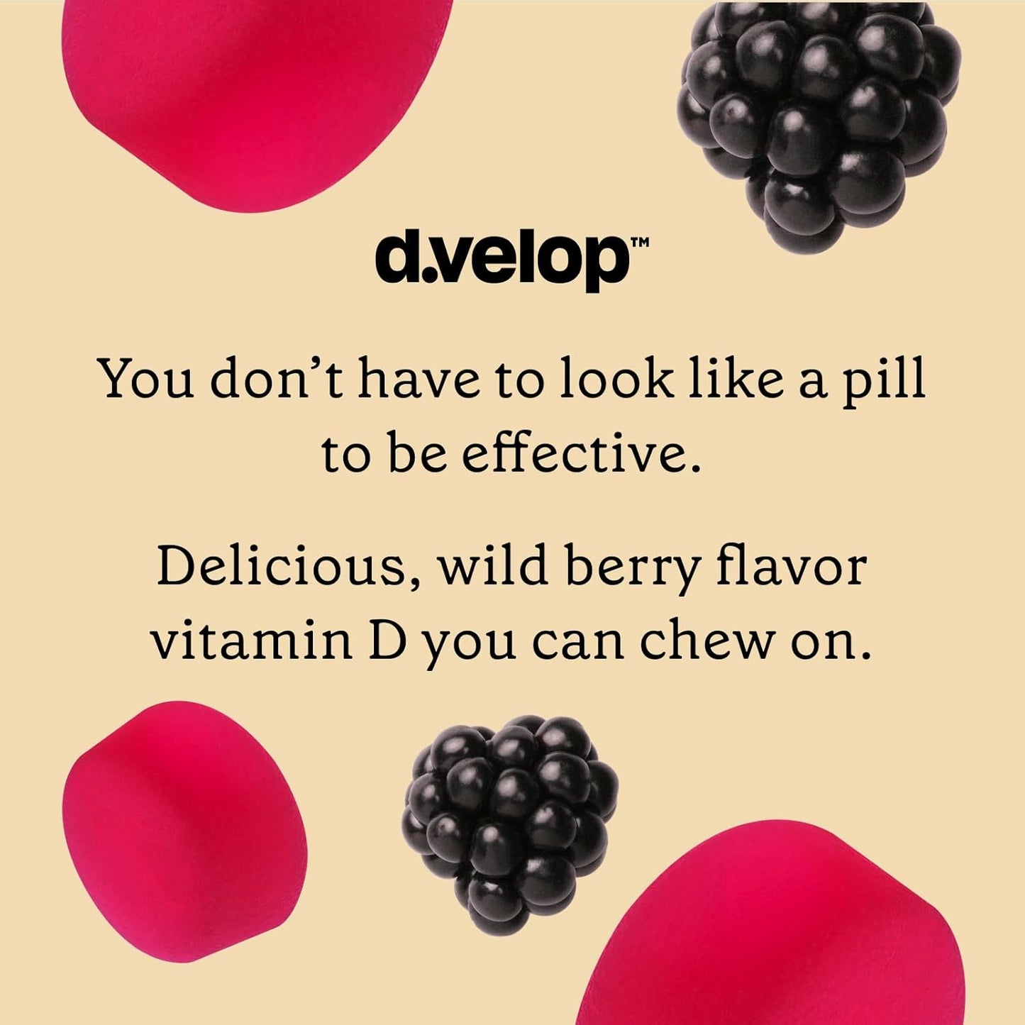 High Potency Vitamin D3 Gummies for Adults - 1200 IU, 10 mcg - Immune, Bone, & Heart Health Support - 3X Faster Absorption - Wild Berry Flavor - 60 Count