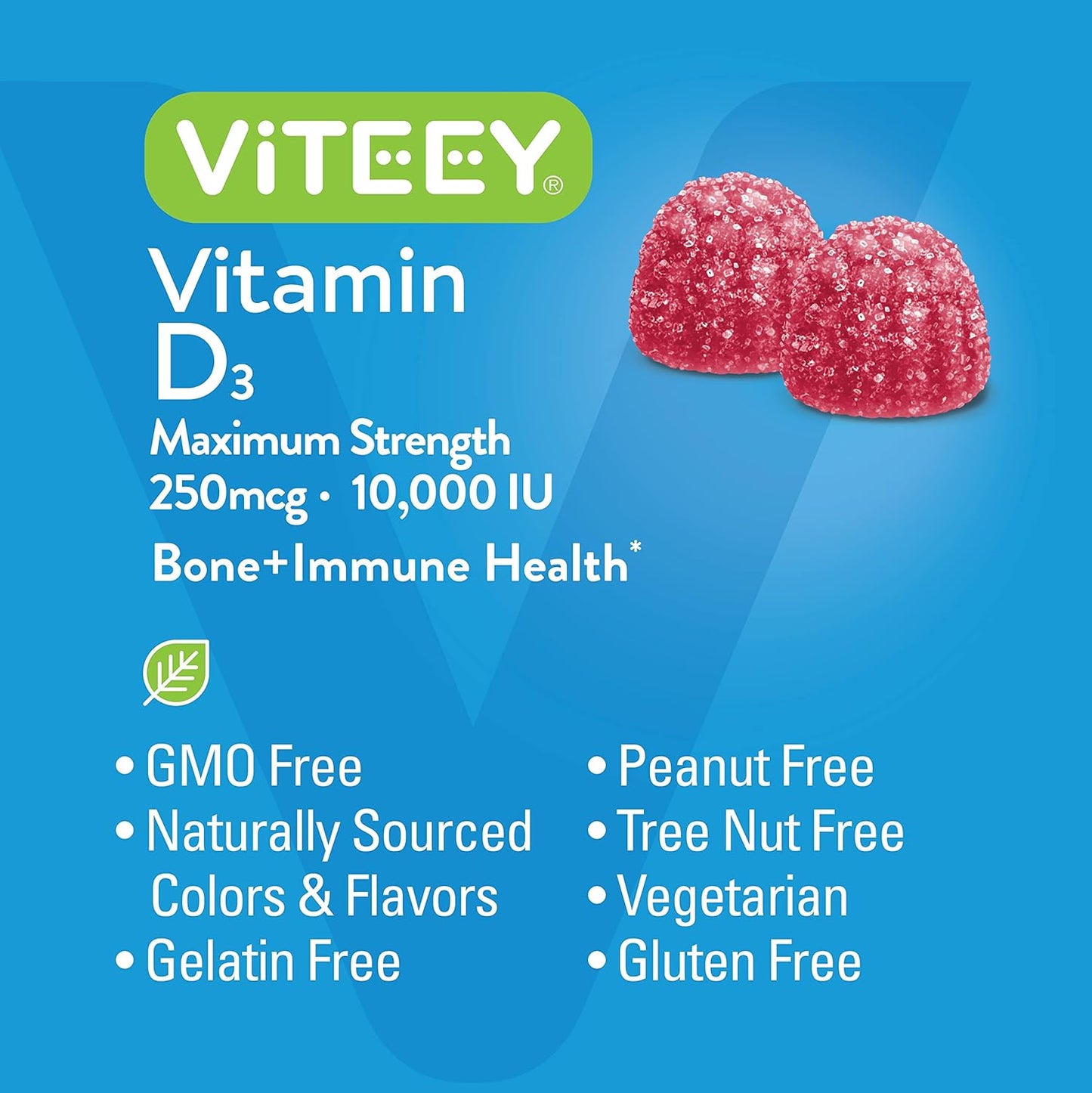 High Potency Vitamin D3 Gummies for Adults & Teens - 10,000 IU, Joint & Muscle Health, Immune Support - Vegetarian Berry Flavored Gummy - BoostGo Australia