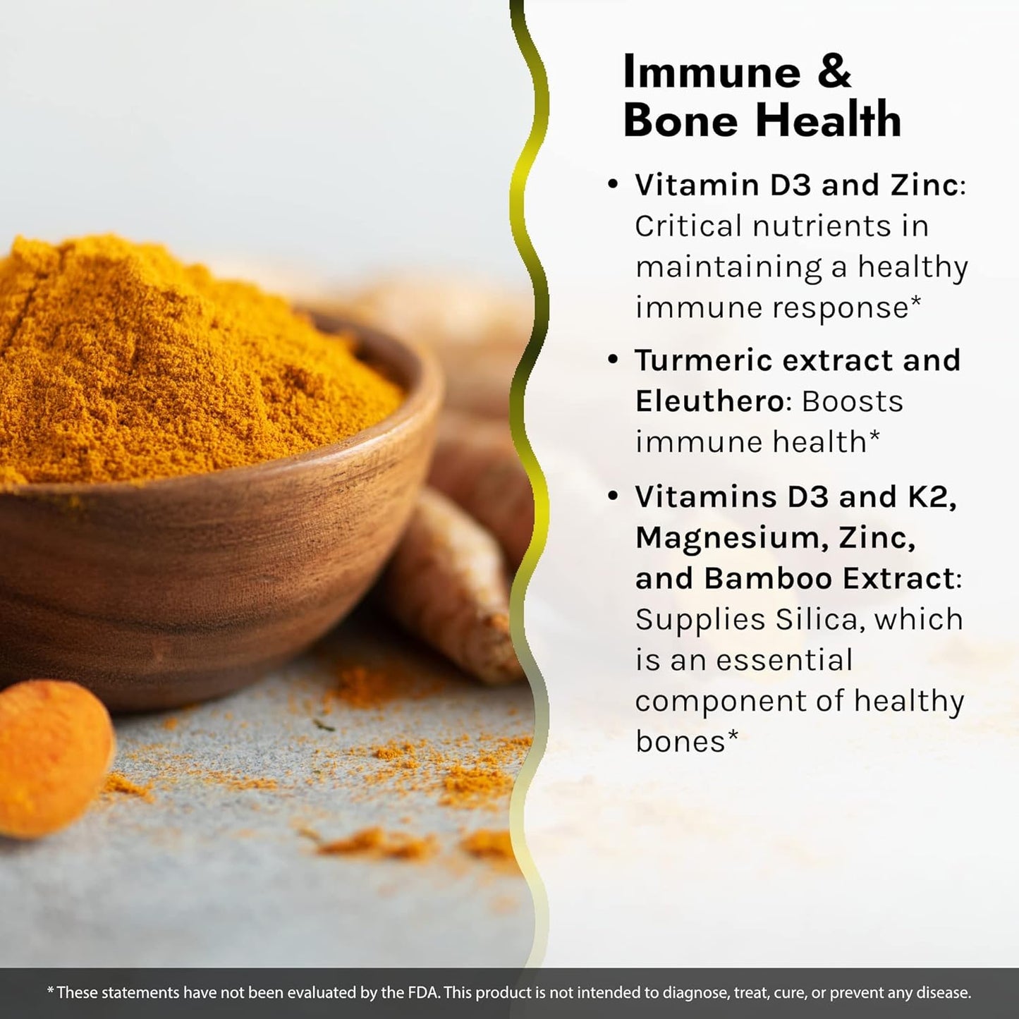 High Potency Vitamin D3 + K2 Complex with Turmeric Extract - 60 Liquid Softgels with Pill Case - Bone Health Supplement with Magnesium - Irwin Naturals