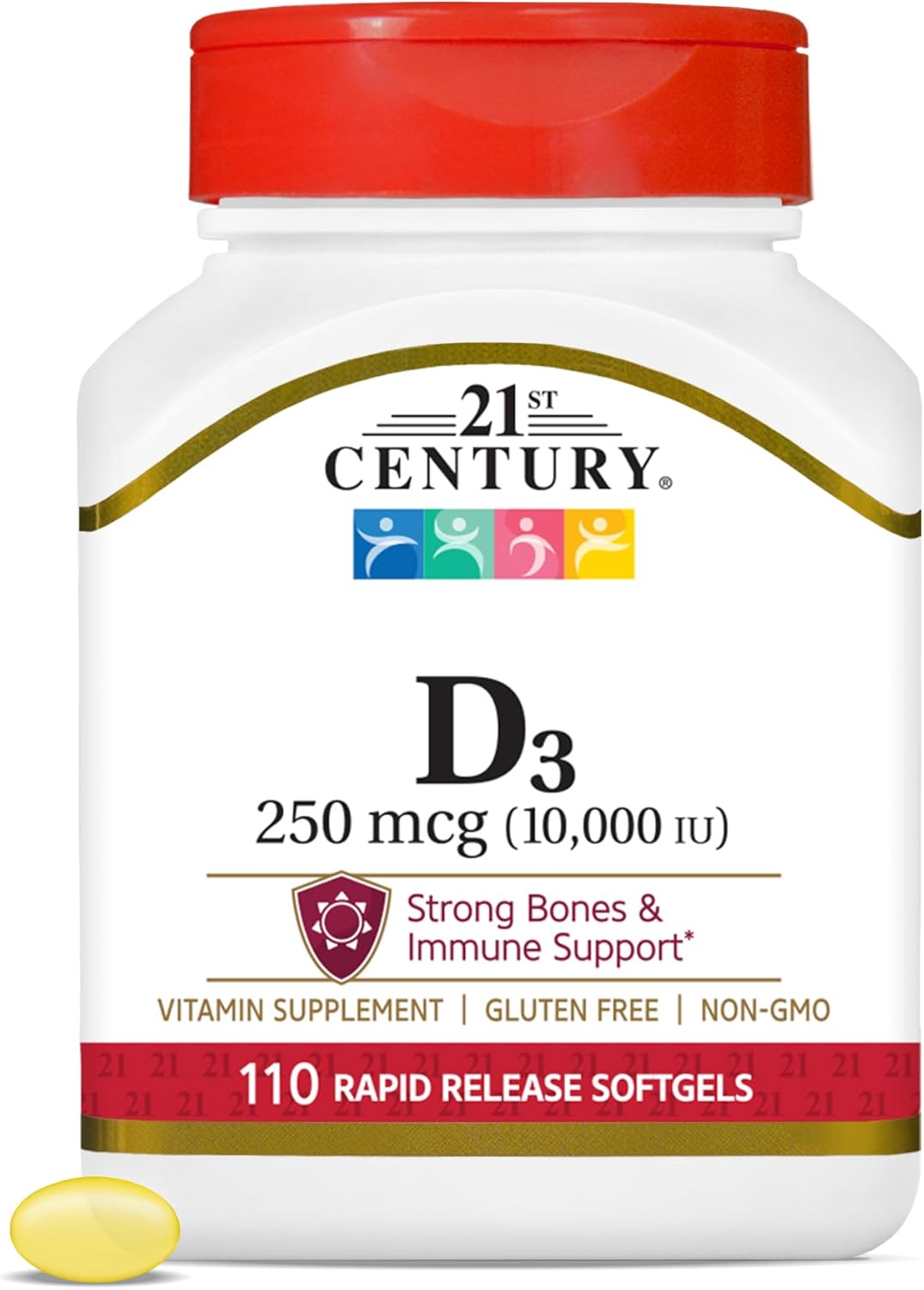 High Potency Vitamin D3 Softgels 10,000 IU - 110 Count