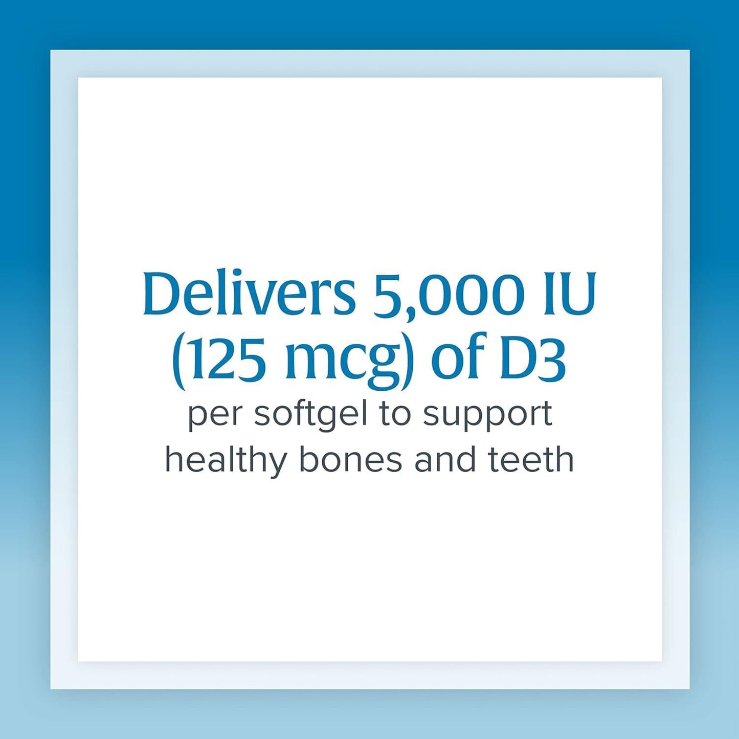 High Potency Vitamin D3 Supplement for Bone Health - 5000 IU, 120 Soft Gels - Natural Factors