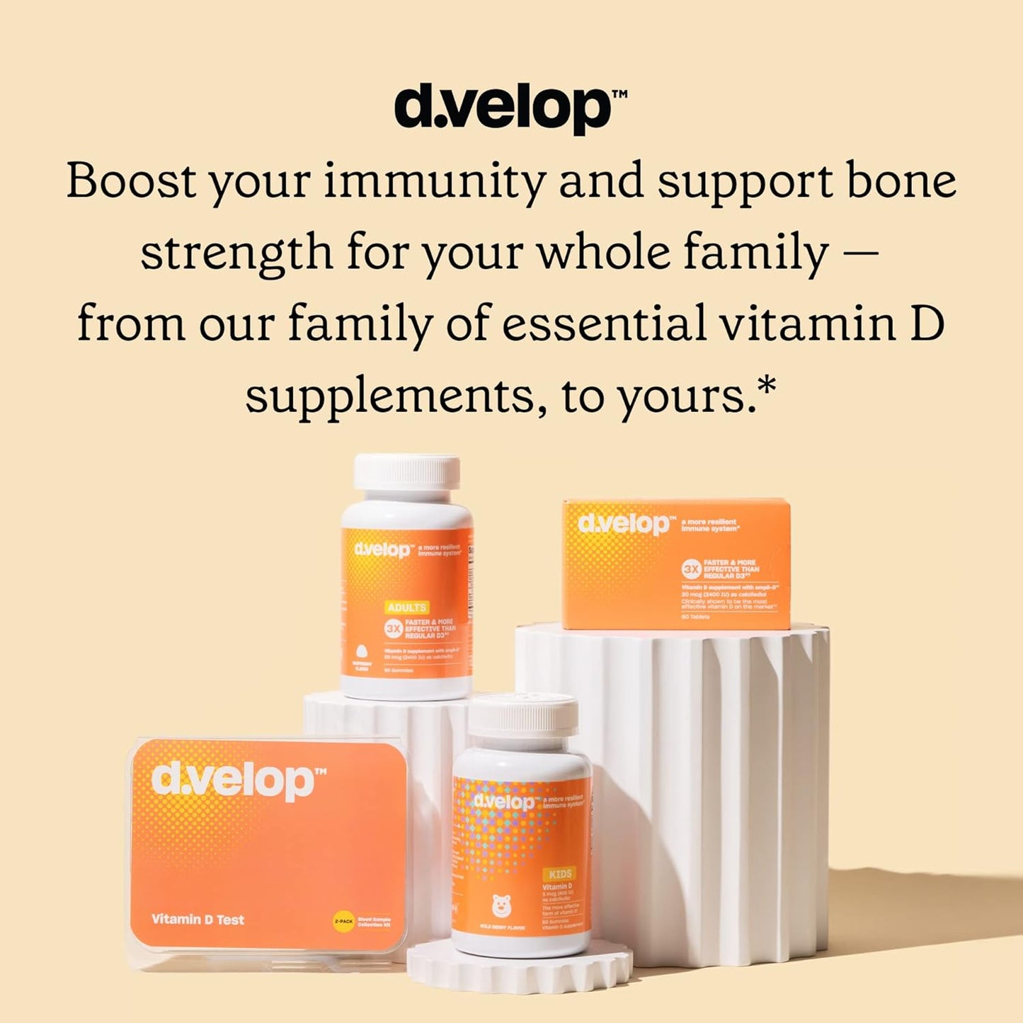 High Potency Vitamin D3 Supplements for Immune, Bone & Heart Health - Clinically Tested 2400 IU Vitamin D Pills - 60 Count