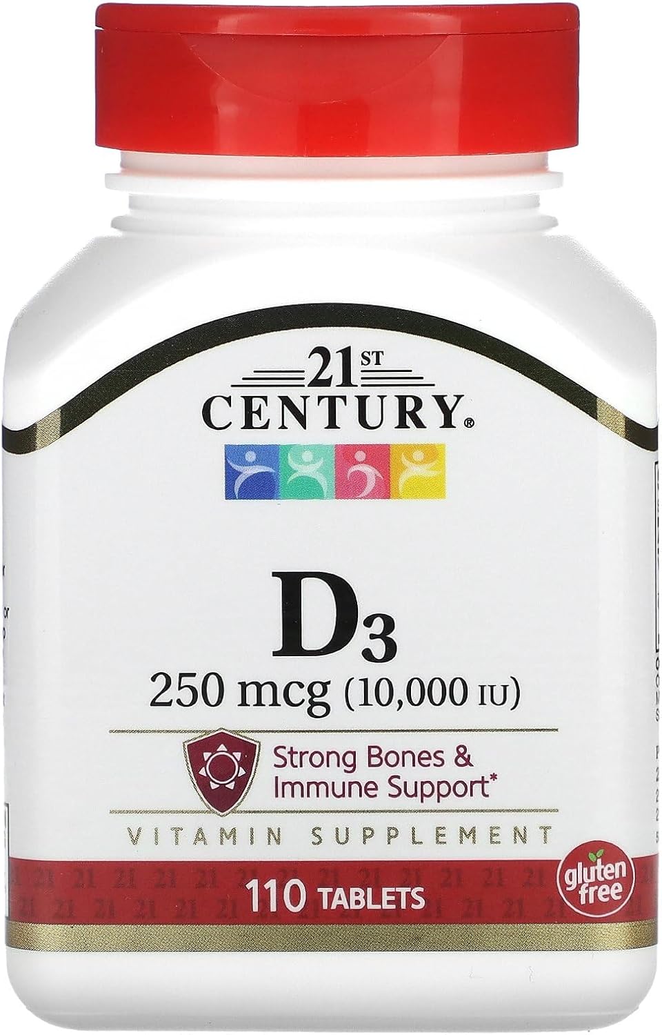 High Potency Vitamin D3 Tablets for 21st Century, 10,000 IU - 110 Count (27504)