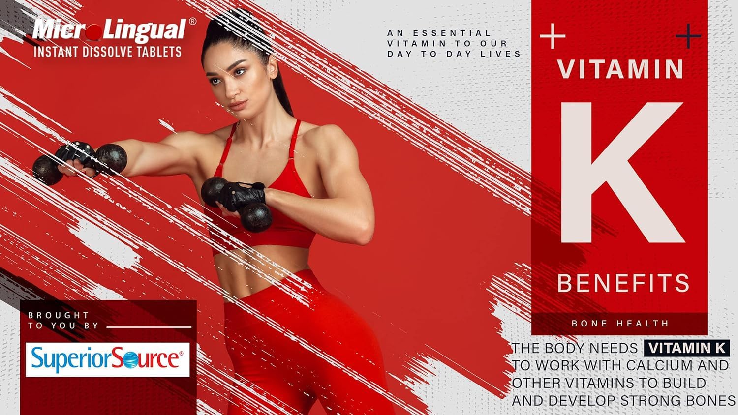 High Potency Vitamin K Sublingual Tablets - Promotes Bone & Blood Health - 100 mcg - 30 Tablets - BoostGo Australia