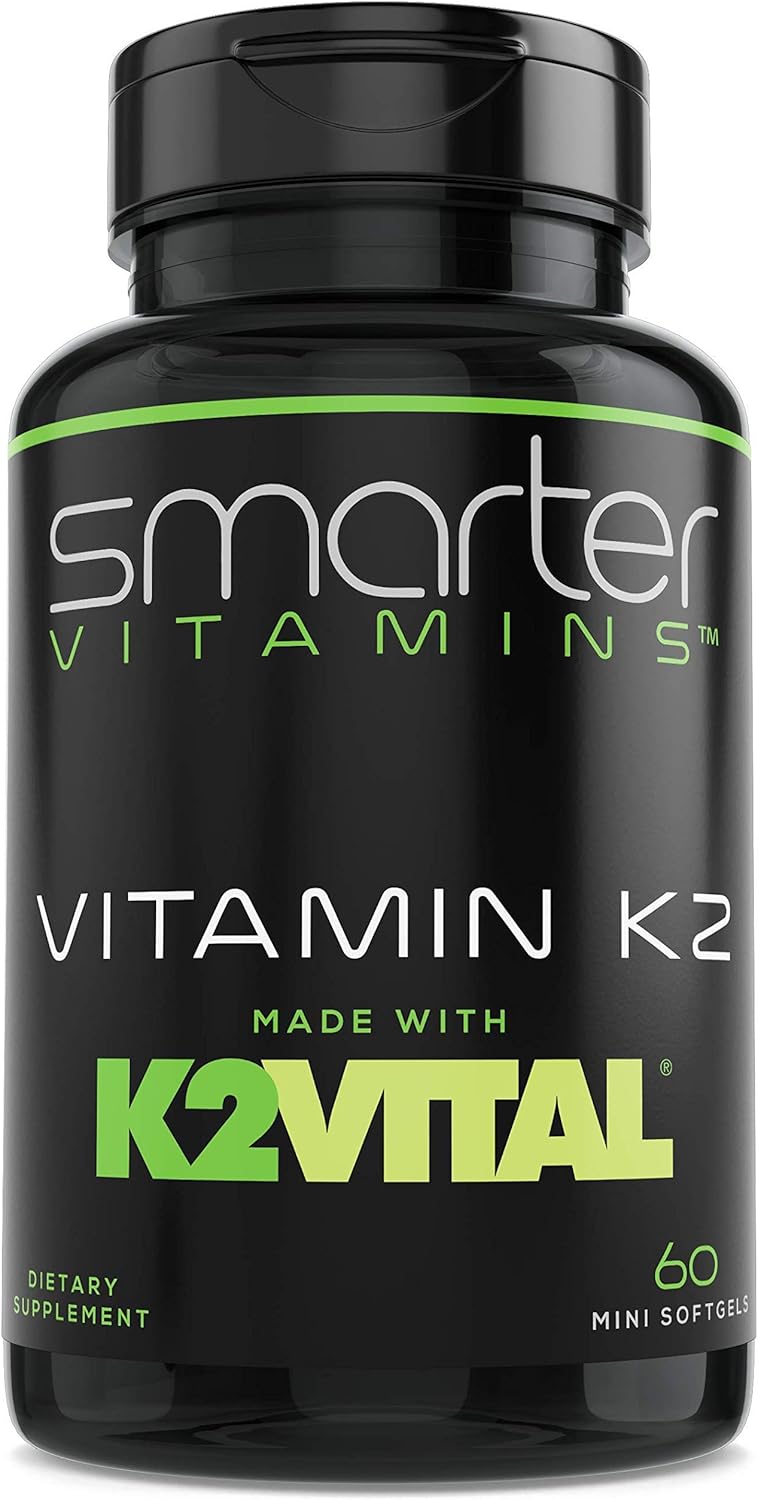 High Potency Vitamin K2 MK7 100mcg Liquid Softgels with K2VITAL and Kale - 60 Count