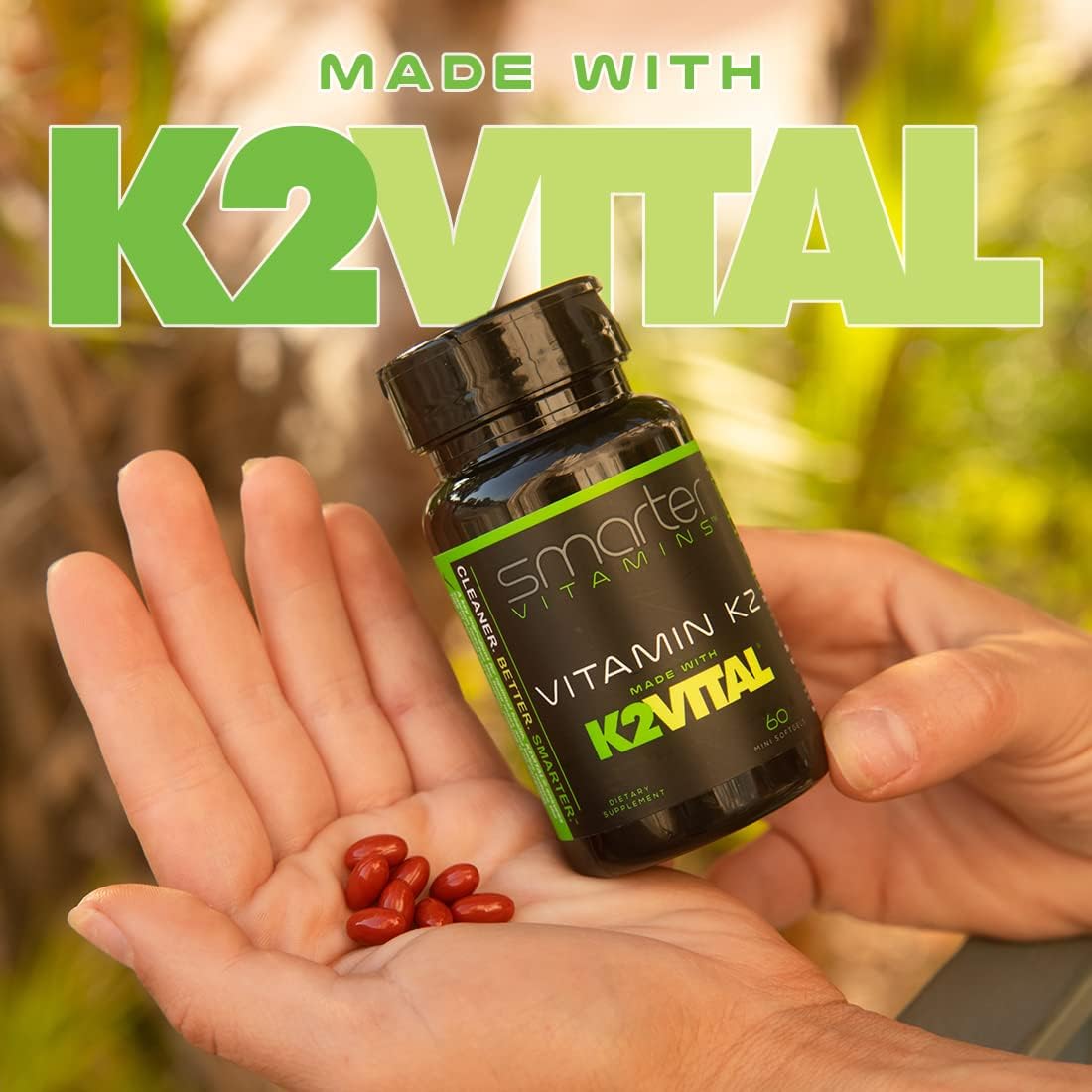 High Potency Vitamin K2 MK7 100mcg Liquid Softgels with K2VITAL and Kale - 60 Count