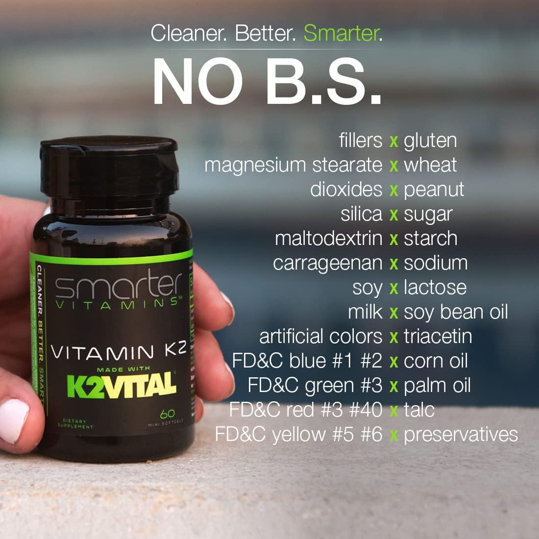 High Potency Vitamin K2 MK7 100mcg Liquid Softgels with K2VITAL and Kale - 60 Count