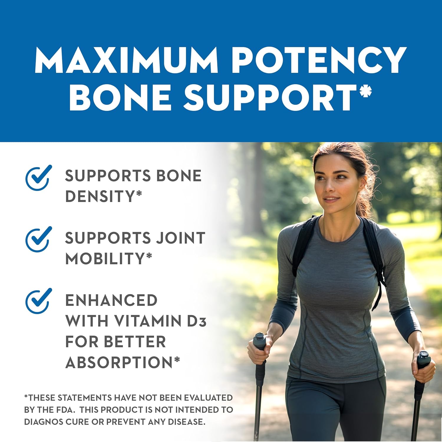 High Potency Vitaminerals 95 Primacal® Bone Support with Calcium and Magnesium for Bone Loss - 120 Tablets