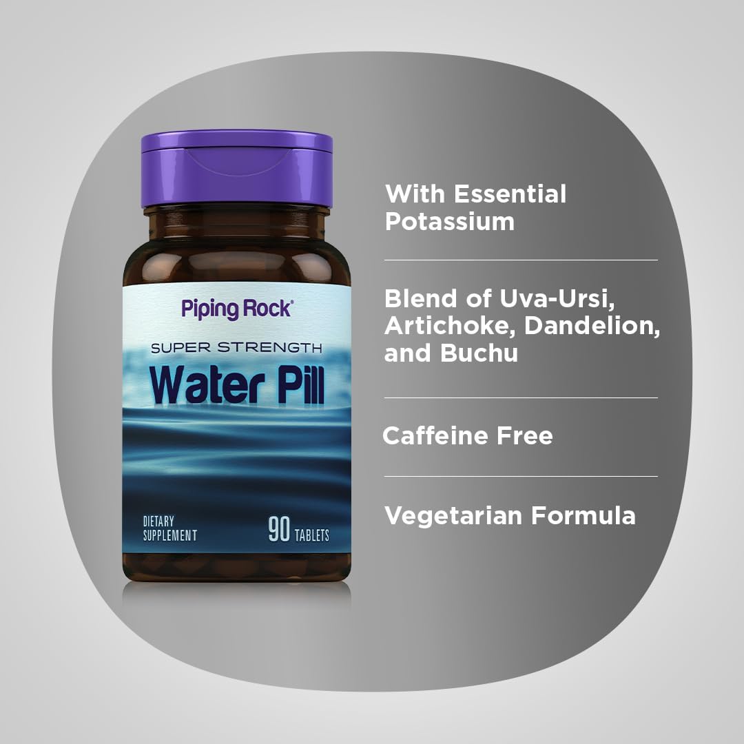 High Potency Water Retention Support Supplement | 90 Tablets | Enhanced with Potassium | Non-GMO & Gluten Free