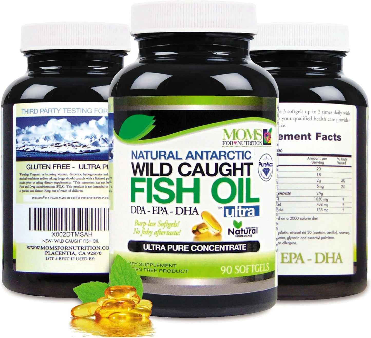 High Potency Wild Caught Omega 3 Fish Oil Supplement with DPA-EPA-DHA - 2,900mg