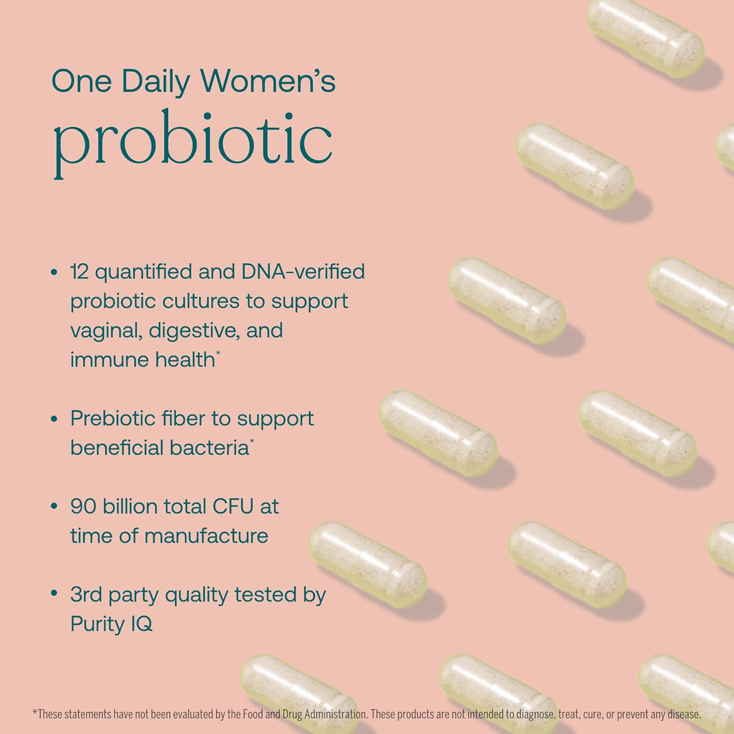 High-Potency Women’s Probiotic - 30 Vegetarian Capsules - 90 Billion CFU - Supports Digestive, Vaginal, and Immune Health - Gluten & Soy Free