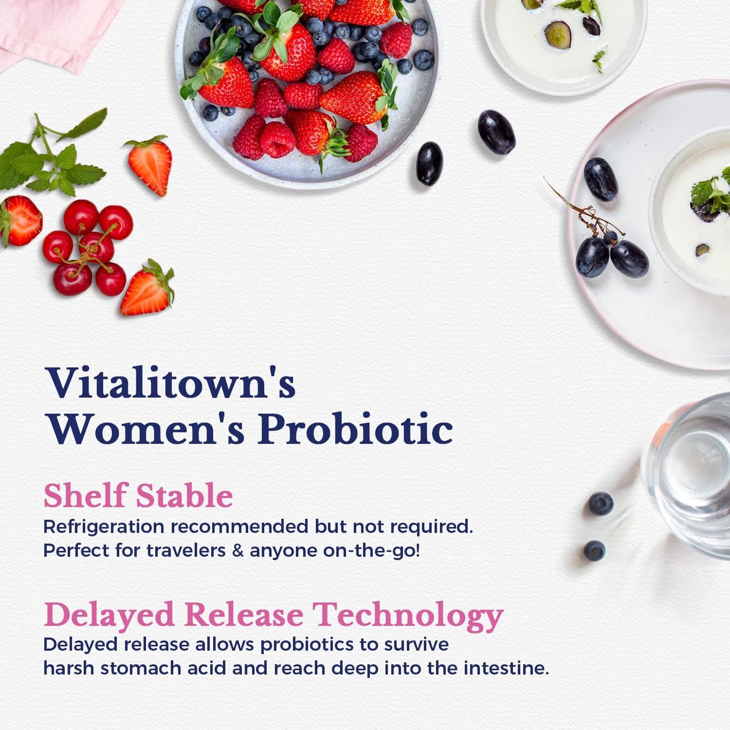 High Potency Women's Probiotic Supplement with Prebiotics, Cranberry, and Vitamins for Vaginal, Urinary, Digestive, and Mood Support - 60 Vegan Capsules