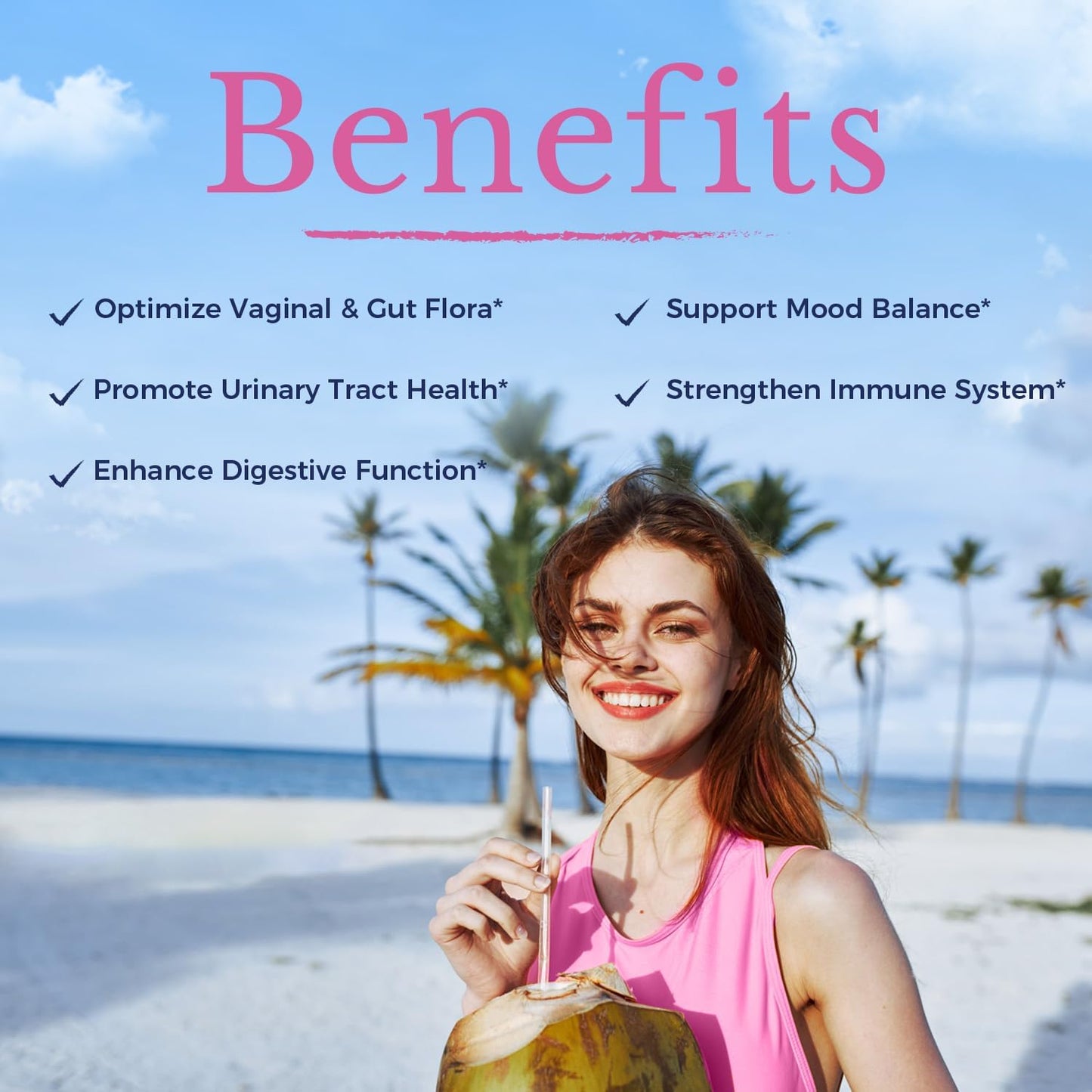 High Potency Women's Probiotic Supplement with Prebiotics, Cranberry, and Vitamins for Vaginal, Urinary, Digestive, and Mood Support - 60 Vegan Capsules