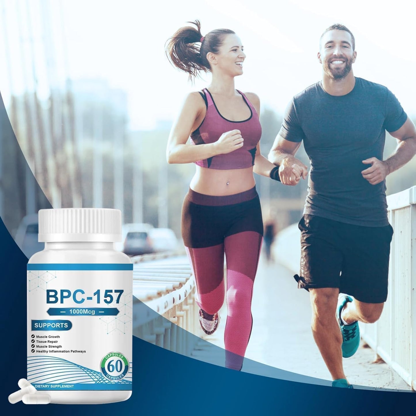 High Potency WUEYOPRON BPC 157 Peptide Capsules - New Protective Compound - Non-GMO, Gluten-Free Supplement - 60 Capsules