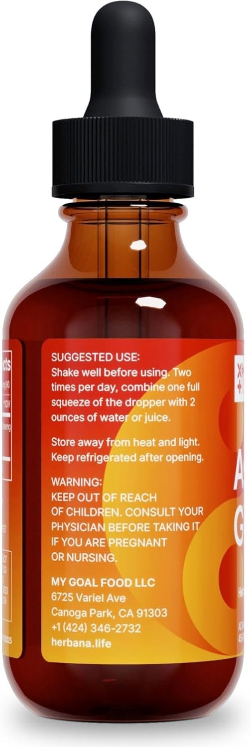 High Potency Yang Asian Red Ginseng Liquid Extract for Energy, Focus, and Immune Support - 2 oz Tincture - 45-Day Supply