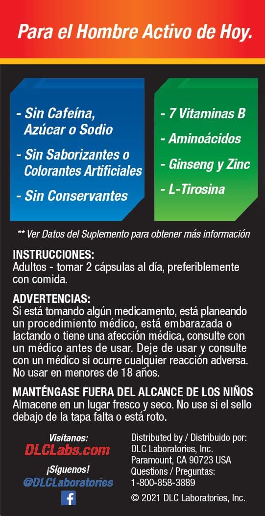 High Potency Zinc & 7 B Vitamins Super Macho Dietary Supplement, No Preservatives, Sugar, or Caffeine, Made in USA - 50 Softgels