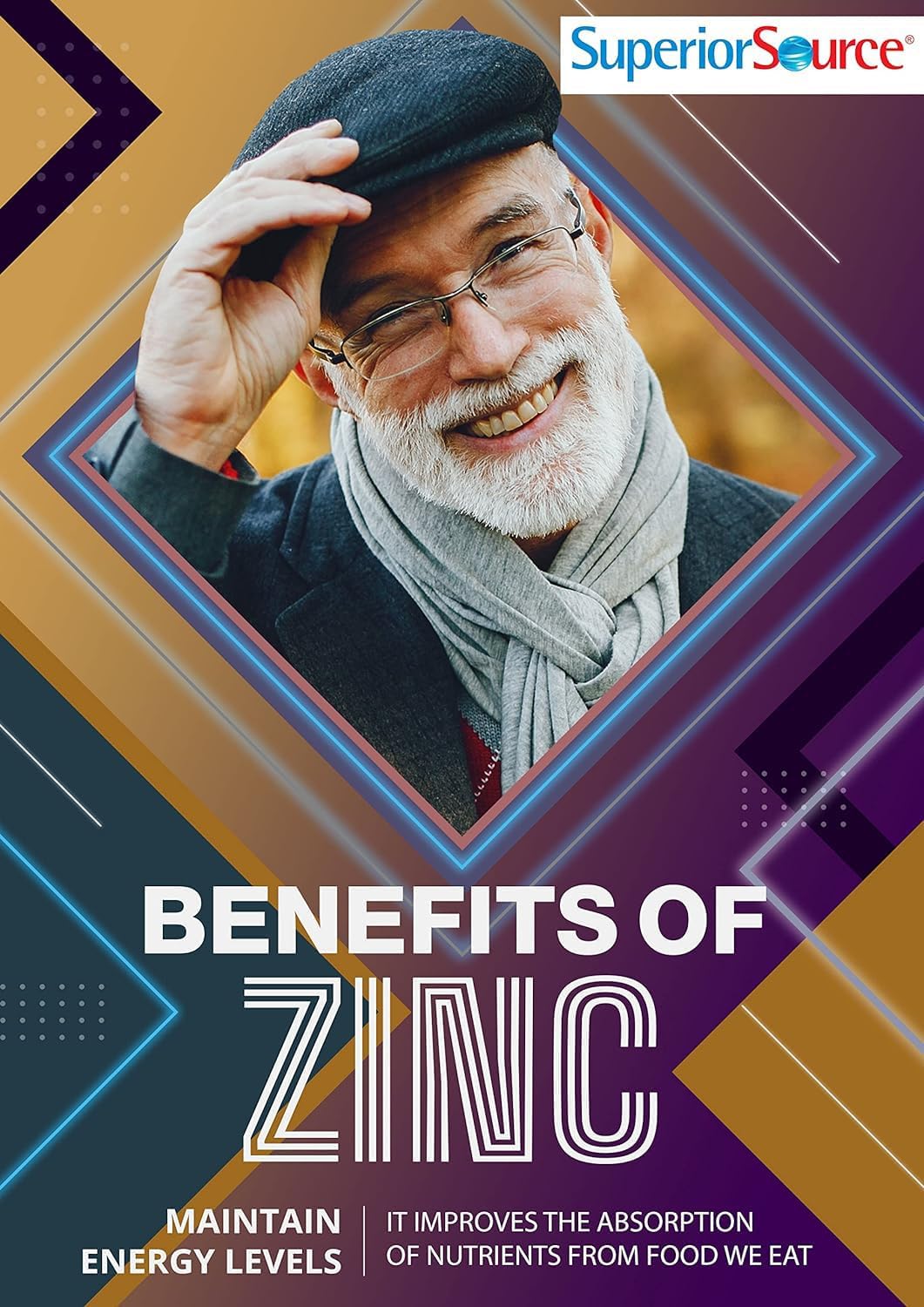 High Potency Zinc Plus Lozenges with Vitamin C, D3, Elderberry Extract - 90 Ct - Boost Immune System & Antioxidant Support - Non-GMO