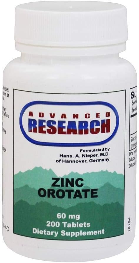 High Potency Zinc Supplement 60 mg - 200 Tablets for Nutrient Absorption and Immune Support