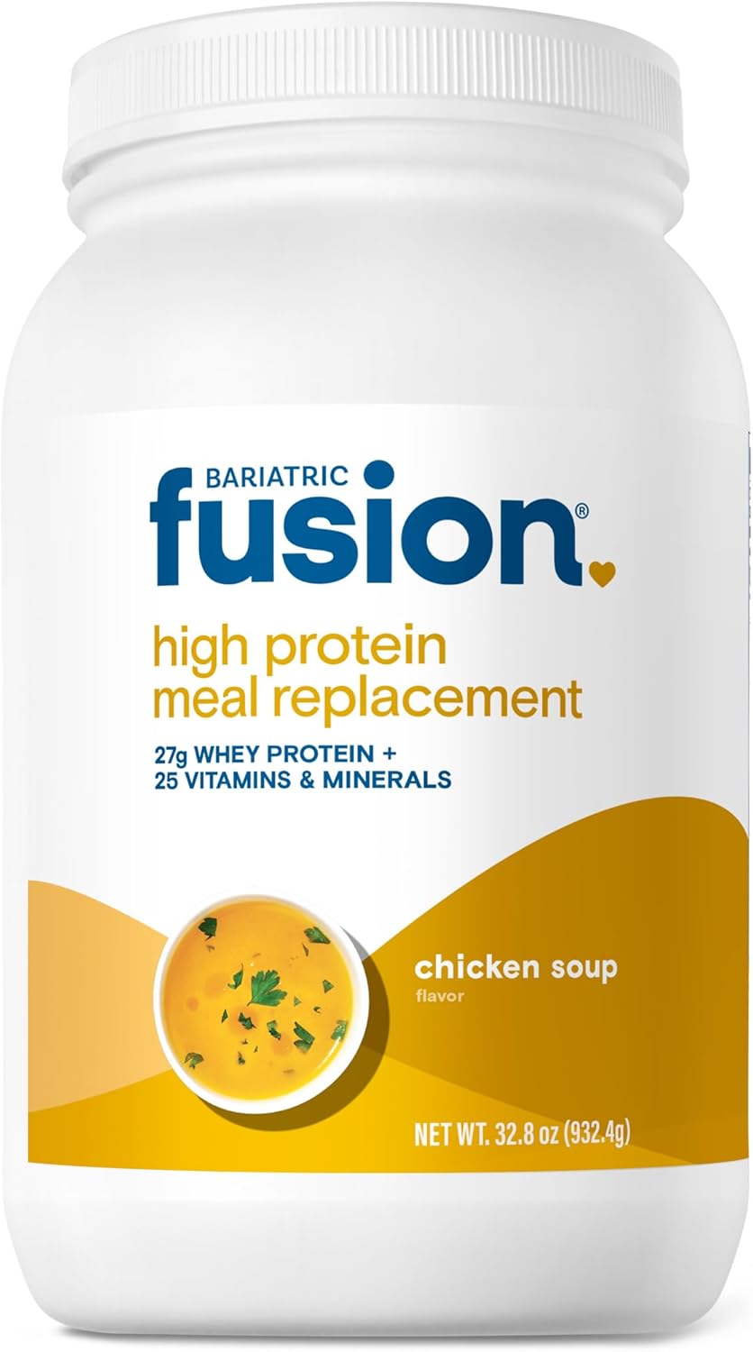High-Protein Chicken Soup Meal Replacement Powder for Bariatric Surgery Patients - 27g Protein, 21 Servings, Gluten-Free, Sugar-Free