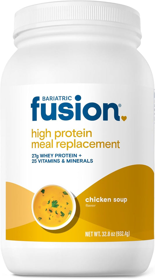 High-Protein Chicken Soup Meal Replacement Powder for Bariatric Surgery Patients - 27g Protein, 21 Servings, Gluten-Free, Sugar-Free