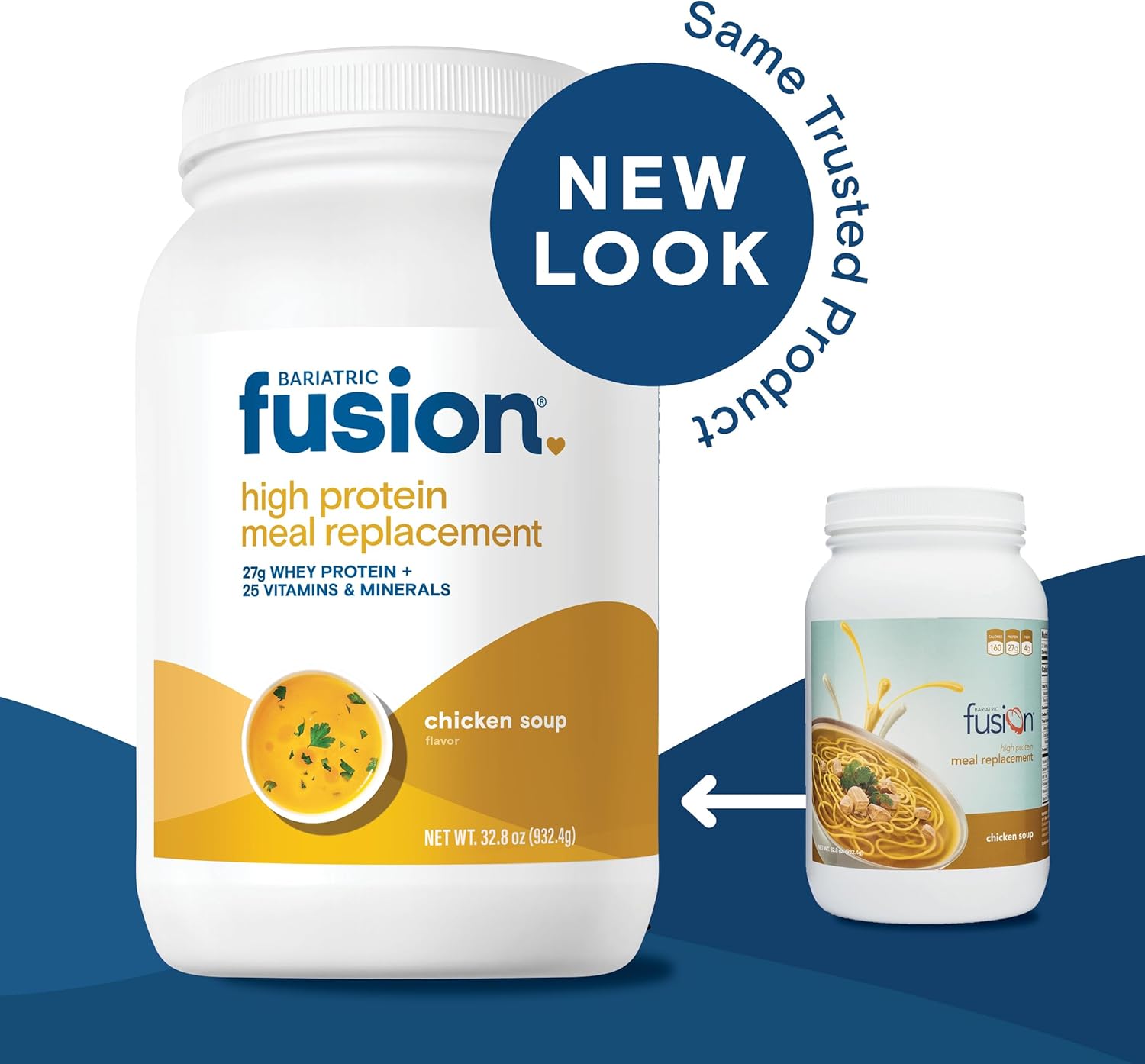 High-Protein Chicken Soup Meal Replacement Powder for Bariatric Surgery Patients - 27g Protein, 21 Servings, Gluten-Free, Sugar-Free