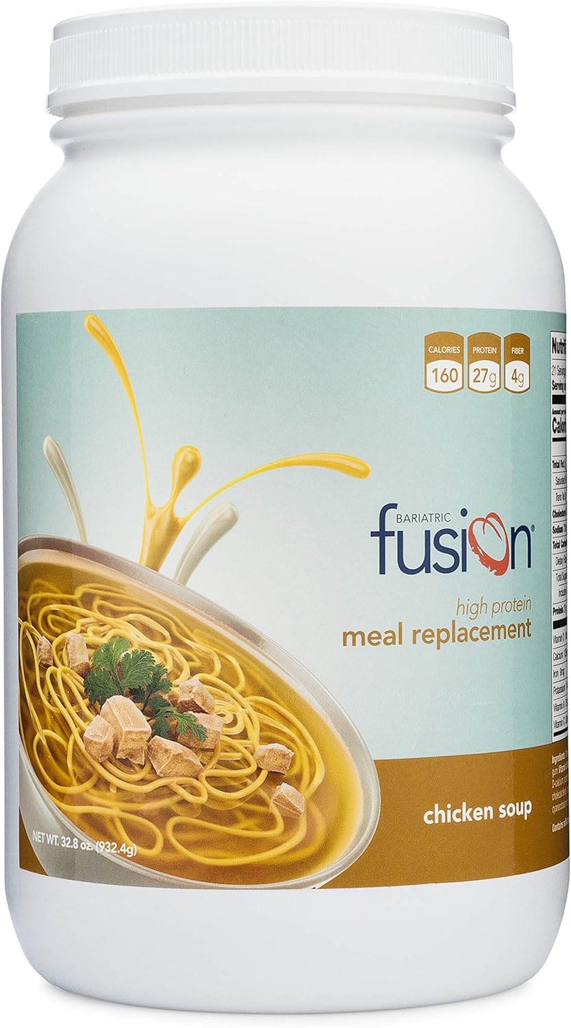 High-Protein Chicken Soup Meal Replacement Powder for Bariatric Surgery Patients - 27g Protein, 21 Servings, Gluten-Free, Sugar-Free