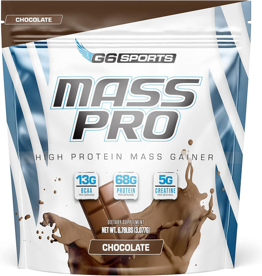High Protein Mass Gainer with Avocado & Coconut Oil Powder - Chocolate Flavor - 7lb Bag