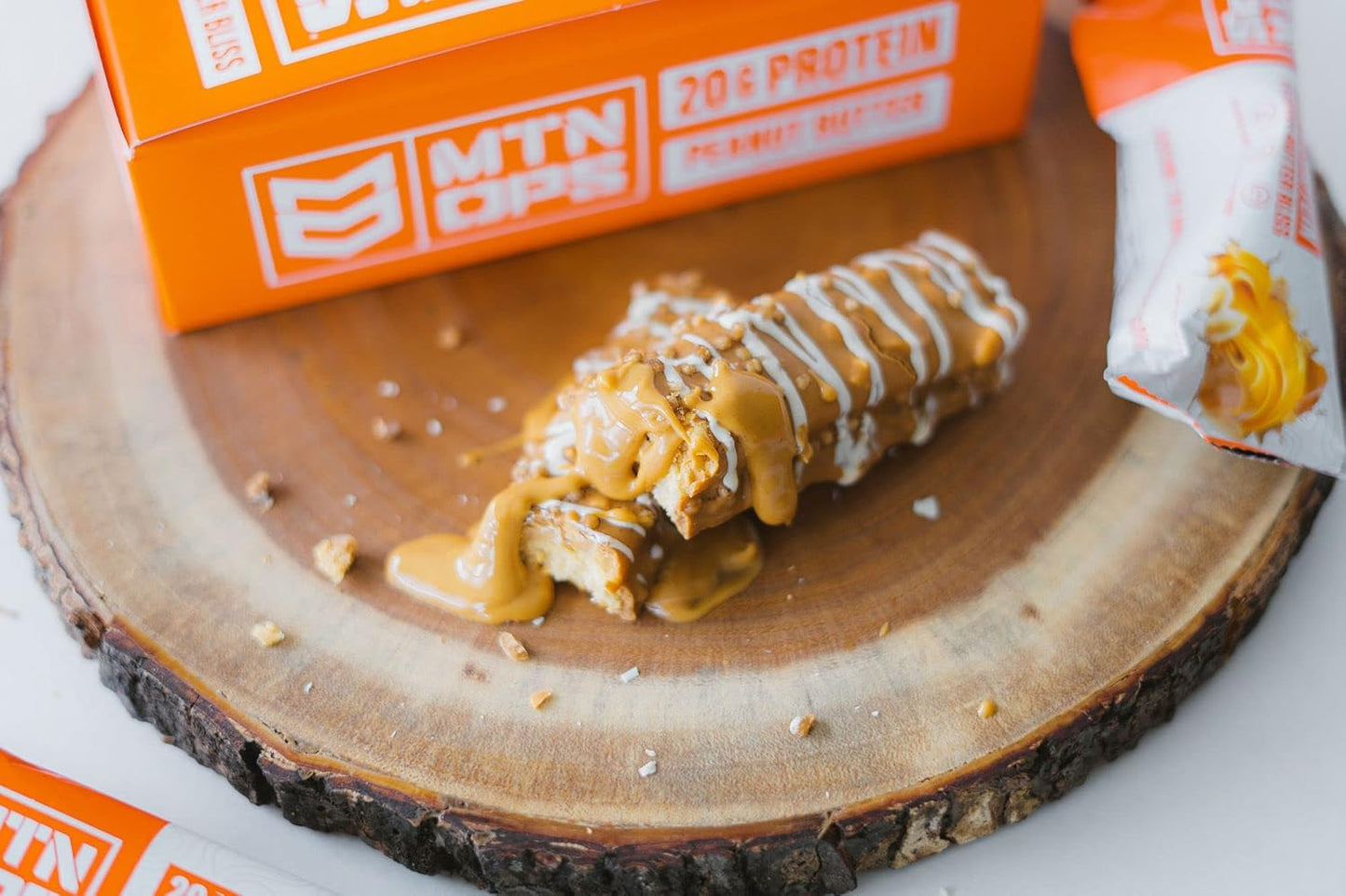 High Protein Peanut Butter Bliss Bars with Whey Isolate & Concentrate, Collagen, Low Sugar, Gluten Free - Pack of 10