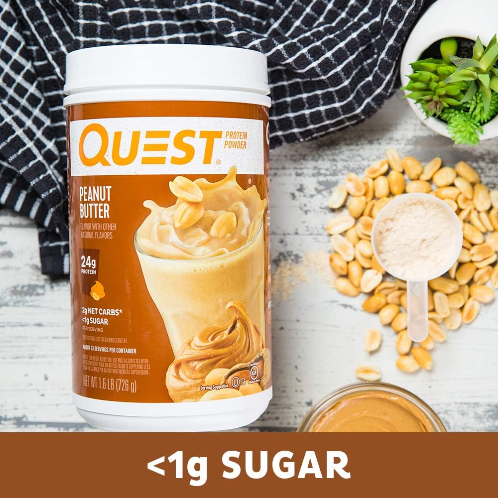 High Protein Peanut Butter Powder with Low Sugar, Gluten Free, 23 Servings, 1.6lb