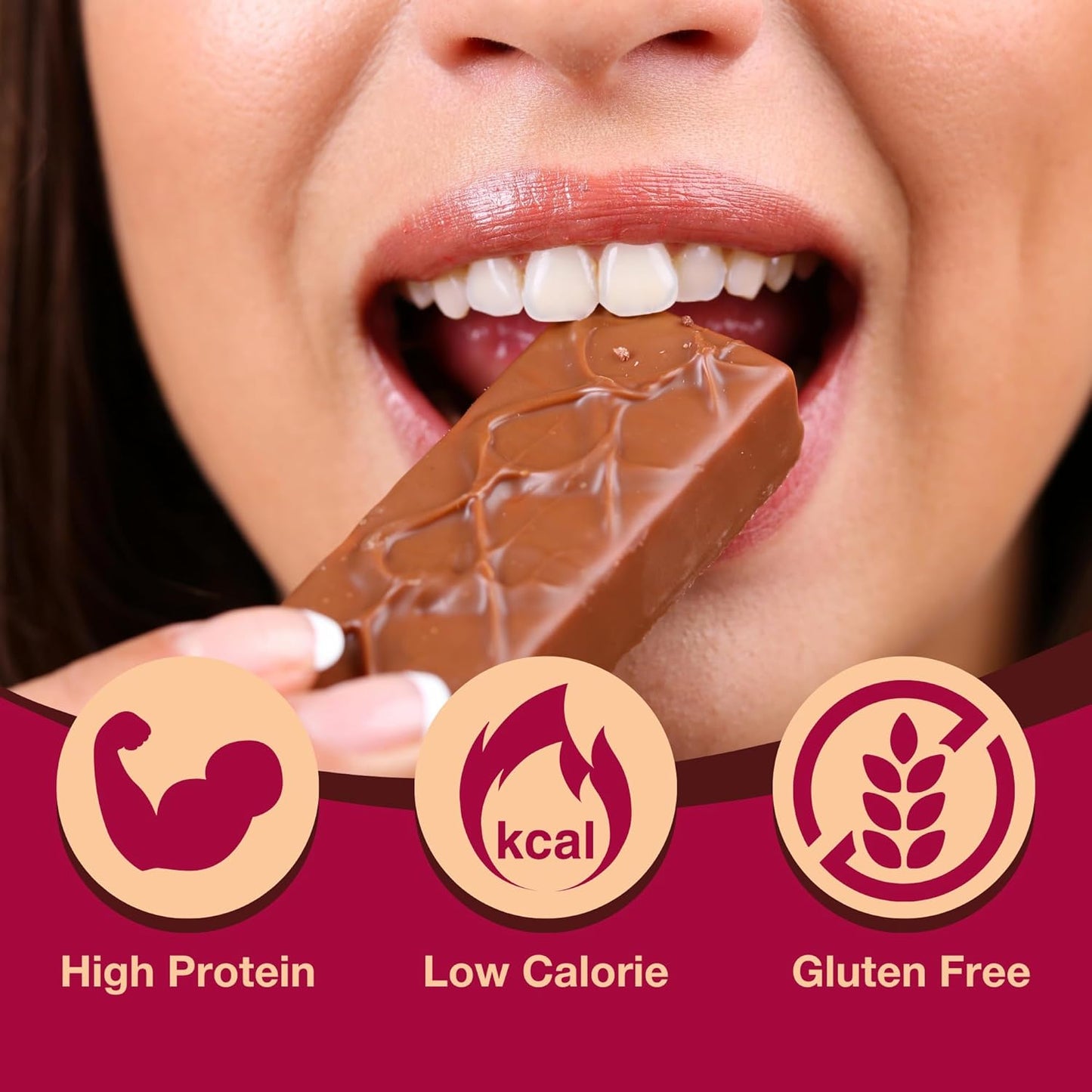 High Protein ProtiDIET Peanut Butter & Smooth Caramel Crisp Bars - Gluten-Free & GMO-Free Meal Replacement Snacks for Adults - 7 Bars
