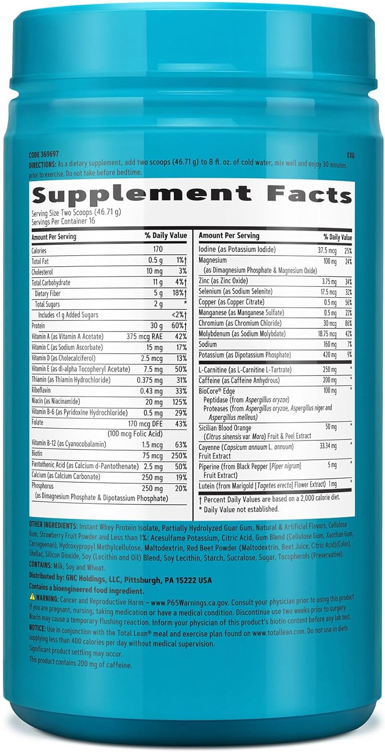 High Protein Strawberry Shake Powder for Slimming Formula | Hunger-Satisfying Blend Burns 3x More Calories | 16 Servings