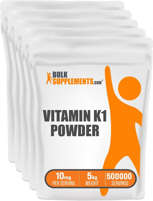 High Purity Vitamin K1 (1%) Powder - 5kg (11 lbs) - BulkSupplements