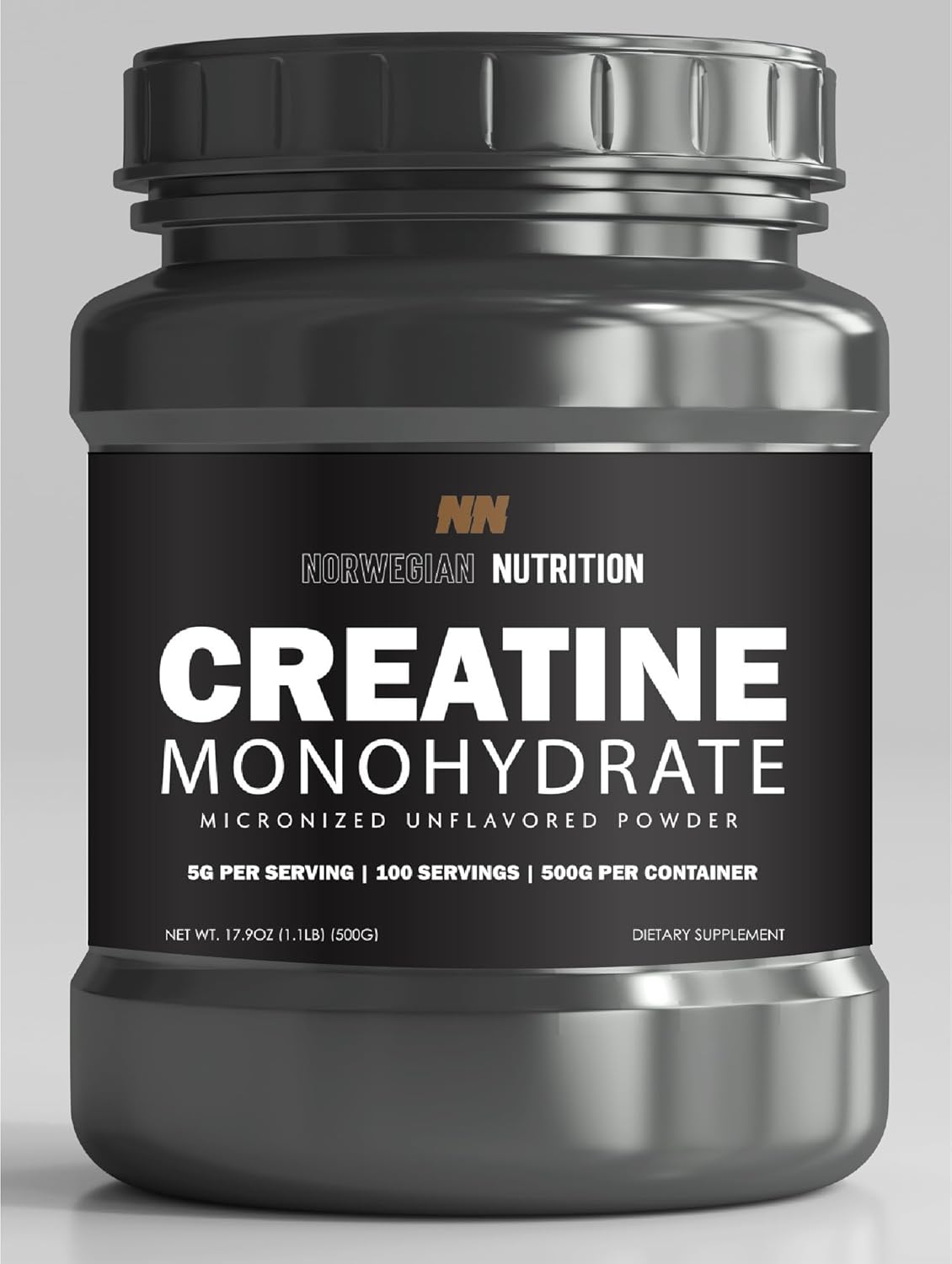 High-Quality 500g Creatine Monohydrate Powder from Norway - Unflavored Formula for Maximum Nutrition