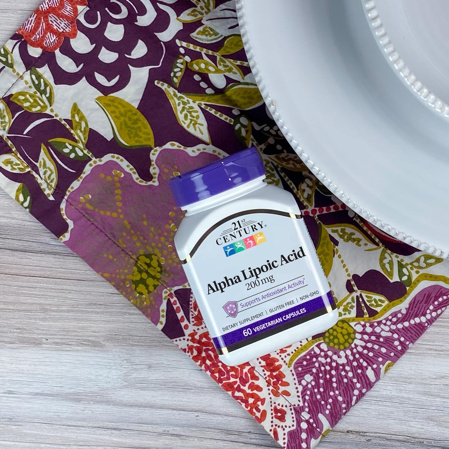 High-Quality Alpha Lipoic Acid 200mg Capsules for 21st Century Healthcare, 60 Count Vegetarian Formula