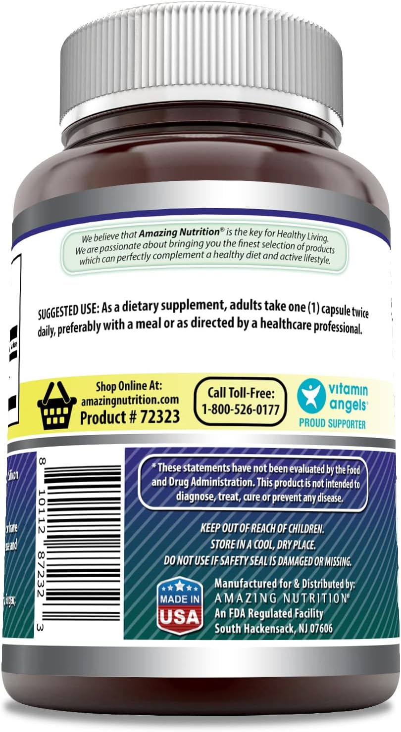 High-Quality Alpha Lipoic Acid 300mg Capsules - Non-GMO & Gluten Free - 240 Count - Made in USA by Amazing Nutrition